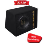 Phoenix Gold Z8AB 8″ Active Subwoofer Ported Enclosure (500W) With Installation