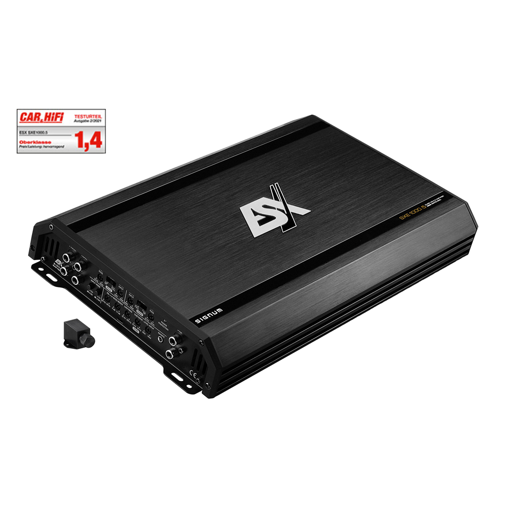 SXE1000.5 ESX SXE1000.5 Signum 5-Channel Class A/B & D Hybrid Amplifier | Apex automotive customs UK