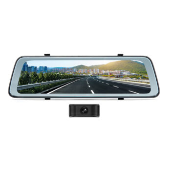 Road Angel Halo View 2 Rear View Mirror and Dash Cam with 10" Touch Screen & Dual Parking Mode - USB Type C