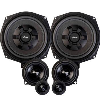 VIBE OPTISOUNDBMWF-V4 - Optisound 4" Speaker & 8" Underseat Subwoofer Kit For BMW