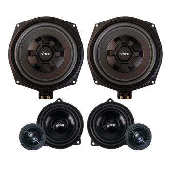 VIBE OPTISOUNDBMWFX-V0 OptiSound BMW 3 Way 4" Component Speaker With 8" Subwoofers Kit